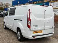 USED 2022 22 FORD TRANSIT CUSTOM 2.0 320 EcoBlue Limited Crew Van Double Cab 5dr Diesel Manual L2 H1 Euro 6 (s/s) (6 Seat) (130 ps) 