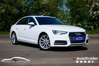 USED 2019 19 AUDI A4 2.0 TFSI 35 Sport Saloon 4dr Petrol Manual Euro 6 (s/s) (150 ps) IBIS WHITE PAINTWORK + APPLE CARPLAY + HEATED SEATS + NAV