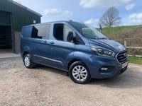 USED 2020 20 FORD TRANSIT CUSTOM 130BHP SWB LIMITED FACTORY 5 SEAT CREW CAB VAN **WETBELT DONE WITH SALE**NO VAT** 