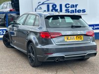 USED 2016 66 AUDI A3 1.6 TDI S line Sportback 5dr Diesel Manual Euro 6 (s/s) (110 ps) GREAT SERVICE HISTORY WITH THIS CAR