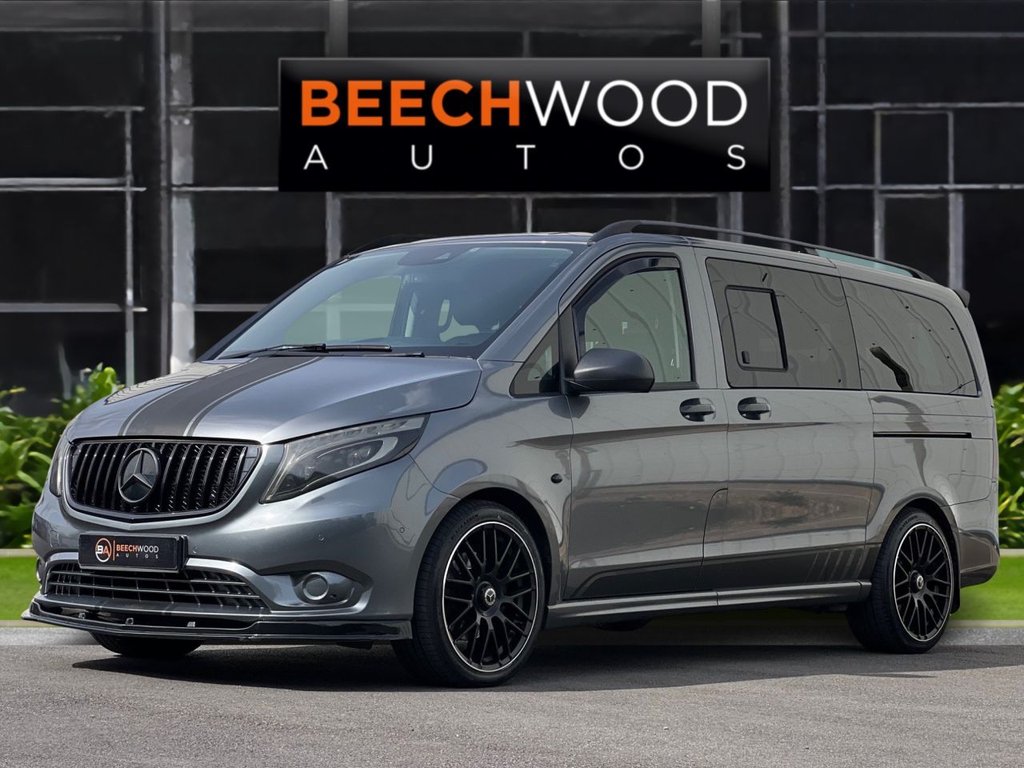 USED 2021 71 MERCEDES-BENZ VITO 2.0 119 CDI Sport Crew Van Double Cab 5dr Diesel G-Tronic RWD L2 Euro 6 (s/s) (LWB) (190 ps) 8 SEATS / REAR TV'S