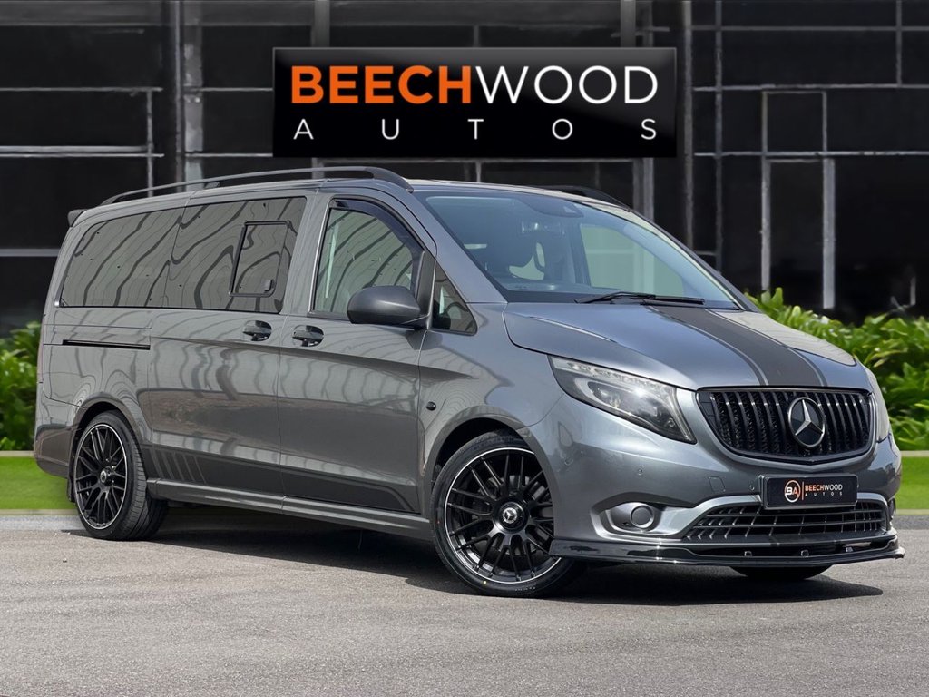 USED 2021 71 MERCEDES-BENZ VITO 2.0 119 CDI Sport Crew Van Double Cab 5dr Diesel G-Tronic RWD L2 Euro 6 (s/s) (LWB) (190 ps) 8 SEATS / REAR TV'S
