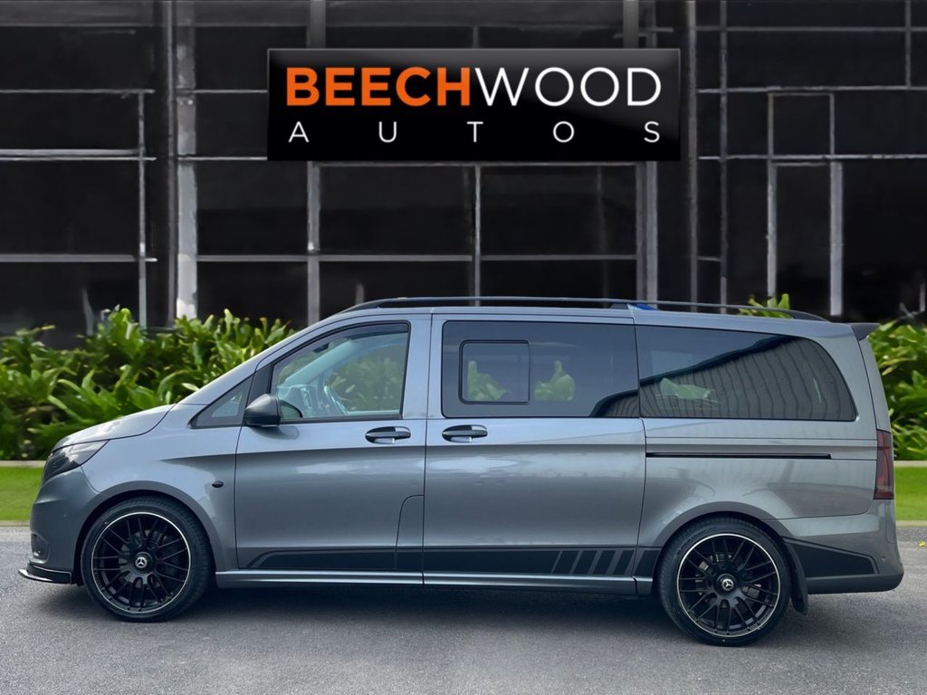 USED 2021 71 MERCEDES-BENZ VITO 2.0 119 CDI Sport Crew Van Double Cab 5dr Diesel G-Tronic RWD L2 Euro 6 (s/s) (LWB) (190 ps) 8 SEATS / REAR TV'S