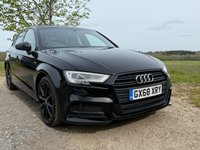 USED 2018 68 AUDI A3 1.0 TFSI 30 Black Edition Sportback 5dr Petrol Manual Euro 6 (s/s) (116 ps) 