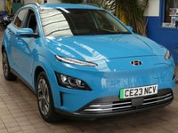 USED 2023 23 HYUNDAI KONA 64kWh Premium SUV 5dr Electric Auto (10.5kW Charger) (204 ps) SAT NAV CARPLAY HEATED SEATS HEATED STEERING WHEEL REAR VIEW CAMERA CRUISE CONTROL PARKING SENSORS 1 OWNER EXCELLENT SERVICE HISTORY WARRANTY