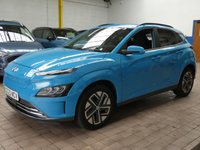 USED 2023 23 HYUNDAI KONA 64kWh Premium SUV 5dr Electric Auto (10.5kW Charger) (204 ps) SAT NAV CARPLAY HEATED SEATS HEATED STEERING WHEEL REAR VIEW CAMERA CRUISE CONTROL PARKING SENSORS 1 OWNER EXCELLENT SERVICE HISTORY WARRANTY