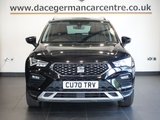 USED 2020 70 SEAT ATECA 1.5 TSI EVO XPERIENCE SUV 5dr Petrol DSG Euro 6 (s/s) (150 ps) NEW SHAPE ATECA WITH A GREAT SPECIFICATION LIST - COMES WITH A FULL SERVICE HISTORY + SATELLITE NAVIGATION + APPLE CARPLAY / ANDROID AUTO + REAR VIEW CAMERA + TOUCH SCREEN MEDIA DISPLAY + BLUETOOTH PHONE AND MEDIA CONNECTIVITY + DAB DIGITAL RADIO + AUTOMATIC LED HEADLIGHTS + APPS CONTROL + MIRROR LINK + LEATHER MULTI FUNCTIONAL STEERING WHEEL + FRONT AND REAR PARKING SENSORS + ADAPTIVE CRUISE CONTROL + VOICE COMMAND + AUTOMATIC WIPERS WITH RAIN SENSOR + LED DAY TIME RUNNING LIGHTS + ECO STOP STA
