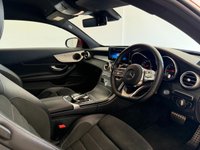 USED 2019 19 MERCEDES-BENZ C-CLASS 2.0 C300 AMG Line (Premium) Coupe 2dr Petrol G-Tronic+ Euro 6 (s/s) (258 ps) BLACK HALF ANTHRACITE & SUEDE LEATHER, STAELLITE NAVIGATION, CLIMATE CONTROL, ELECTRIC FOLDING MIRRORS, FRONT & REAR PARKING SENSORS, MULTI FUNCTION STEERING WHEEL, CRUISE CONTROL, BLUETOOTH, MERCEDES ME CONNECT, HEATED FRONT SEATS, CUP HOLDER, 19&rdquo; ALLOY WHEELS, DAB