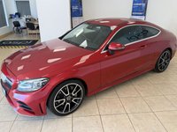 USED 2019 19 MERCEDES-BENZ C-CLASS 2.0 C300 AMG Line (Premium) Coupe 2dr Petrol G-Tronic+ Euro 6 (s/s) (258 ps) BLACK HALF ANTHRACITE & SUEDE LEATHER, STAELLITE NAVIGATION, CLIMATE CONTROL, ELECTRIC FOLDING MIRRORS, FRONT & REAR PARKING SENSORS, MULTI FUNCTION STEERING WHEEL, CRUISE CONTROL, BLUETOOTH, MERCEDES ME CONNECT, HEATED FRONT SEATS, CUP HOLDER, 19&rdquo; ALLOY WHEELS, DAB