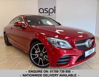 USED 2019 19 MERCEDES-BENZ C-CLASS 2.0 C300 AMG Line (Premium) Coupe 2dr Petrol G-Tronic+ Euro 6 (s/s) (258 ps) BLACK HALF ANTHRACITE & SUEDE LEATHER, STAELLITE NAVIGATION, CLIMATE CONTROL, ELECTRIC FOLDING MIRRORS, FRONT & REAR PARKING SENSORS, MULTI FUNCTION STEERING WHEEL, CRUISE CONTROL, BLUETOOTH, MERCEDES ME CONNECT, HEATED FRONT SEATS, CUP HOLDER, 19&rdquo; ALLOY WHEELS, DAB