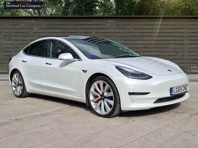View our Tesla Model 3 (Dual Motor) Performance Saloon 4dr Electric Auto 4WDE (Performance Upgrade) (449 bhp)