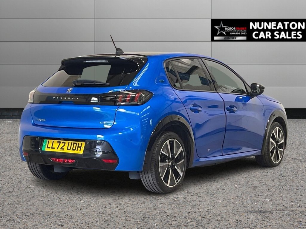 USED 2022 72 PEUGEOT E-208 50kWh GT Premium Hatchback 5dr Electric Auto (7kW Charger) (136 ps) APPLE CAR PLAY AND ANDROID AUTO