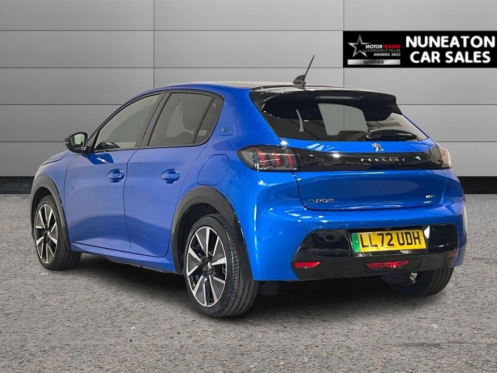 USED 2022 72 PEUGEOT E-208 50kWh GT Premium Hatchback 5dr Electric Auto (7kW Charger) (136 ps) APPLE CAR PLAY AND ANDROID AUTO