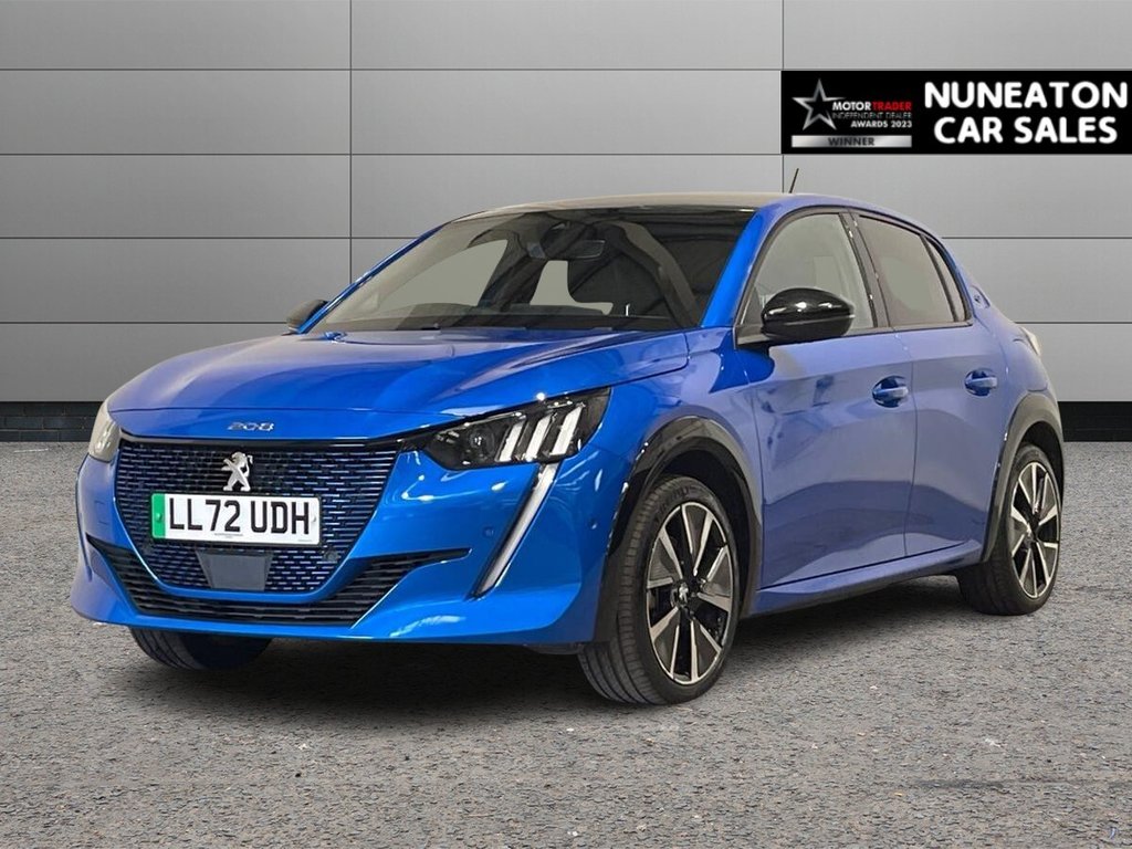 USED 2022 72 PEUGEOT E-208 50kWh GT Premium Hatchback 5dr Electric Auto (7kW Charger) (136 ps) APPLE CAR PLAY AND ANDROID AUTO