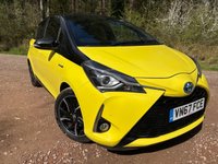 USED 2017 67 TOYOTA YARIS 1.5 VVT-h Yellow Bi-Tone Limited Edition Hatchback 5dr Petrol Hybrid E-CVT Euro 6 (s/s) (100 ps) 1 owner FSH Automatic HYBRID with low milege - Rear camera, DAB, Bluetooth
