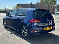 USED 2019 19 VOLKSWAGEN GOLF 1.5 TSI EVO GPF R-Line Hatchback 5dr Petrol DSG Euro 6 (s/s) (150 ps) FRONT SPORTS SEATS WITH R-LINE LOGO, R LINE BODYKIT, HALOGEN HEADLIGHTS, LED DAYTIME RUNNING, CRUISE CONTROL, SPEED LIMITER, AMBIENT LIGHTING PACK, ATLANTIC BLUE METALLIC, 17 INCH ALLOY WHEELS, BLUETOOTH PHONE CONNECTION.