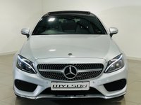 USED 2017 67 MERCEDES-BENZ C-CLASS 2.1 C220d AMG Line (Premium) Coupe 2dr Diesel G-Tronic+ Euro 6 (s/s) (170 ps) Iridium Silver | Black Leather Interior | Panoramic Roof | 19 Inch AMG Wheels | Heated Seats | ULEZ OK