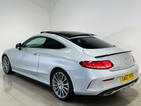 USED 2017 67 MERCEDES-BENZ C-CLASS 2.1 C220d AMG Line (Premium) Coupe 2dr Diesel G-Tronic+ Euro 6 (s/s) (170 ps) Iridium Silver | Black Leather Interior | Panoramic Roof | 19 Inch AMG Wheels | Heated Seats | ULEZ OK