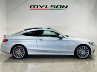 USED 2017 67 MERCEDES-BENZ C-CLASS 2.1 C220d AMG Line (Premium) Coupe 2dr Diesel G-Tronic+ Euro 6 (s/s) (170 ps) Iridium Silver | Black Leather Interior | Panoramic Roof | 19 Inch AMG Wheels | Heated Seats | ULEZ OK