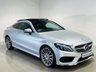 USED 2017 67 MERCEDES-BENZ C-CLASS 2.1 C220d AMG Line (Premium) Coupe 2dr Diesel G-Tronic+ Euro 6 (s/s) (170 ps) Iridium Silver | Black Leather Interior | Panoramic Roof | 19 Inch AMG Wheels | Heated Seats | ULEZ OK