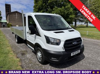 2022 FORD TRANSIT 2.0 350 2.0 130ps 3.5t LWB 17ft (5m) Dropside, Euro 6, DRW &pound;22997.00