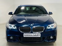 USED 2015 65 BMW 5 SERIES 2.0 525d M Sport Touring 5dr Diesel Auto Euro 6 (s/s) (218 ps) Mediterranean Blue | Black Leather Interior | Pro Nav | Reverse Camera | ULEZ OK