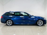 USED 2015 65 BMW 5 SERIES 2.0 525d M Sport Touring 5dr Diesel Auto Euro 6 (s/s) (218 ps) Mediterranean Blue | Black Leather Interior | Pro Nav | Reverse Camera | ULEZ OK