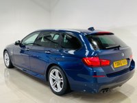 USED 2015 65 BMW 5 SERIES 2.0 525d M Sport Touring 5dr Diesel Auto Euro 6 (s/s) (218 ps) Mediterranean Blue | Black Leather Interior | Pro Nav | Reverse Camera | ULEZ OK