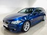 USED 2015 65 BMW 5 SERIES 2.0 525d M Sport Touring 5dr Diesel Auto Euro 6 (s/s) (218 ps) Mediterranean Blue | Black Leather Interior | Pro Nav | Reverse Camera | ULEZ OK
