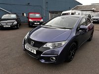 USED 2015 15 HONDA CIVIC 1.6 i-DTEC SR Hatchback 5dr Diesel Manual Euro 5 (s/s) (120 ps) &pound;20 ROAD TAX-12 SERVICES-REVERSE CAMERA-LEATHER-17" ALLOYS