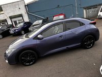 USED 2015 15 HONDA CIVIC 1.6 i-DTEC SR Hatchback 5dr Diesel Manual Euro 5 (s/s) (120 ps) &pound;20 ROAD TAX-12 SERVICES-REVERSE CAMERA-LEATHER-17" ALLOYS