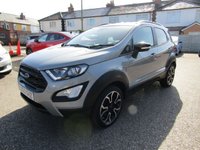 USED 2023 23 FORD ECOSPORT 1.0T EcoBoost Active SUV 5dr Petrol Manual Euro 6 (s/s) (125 ps) ONE OWNER EX MOTABILITY,,,,ONLY 19000 MILES,,,,FULL SERVICE HISTORY,,,,VERY SMART SUV WITH A HIGHER SEATING POSITION,,,,GREAT ECONOMY,,,SAT NAV AND REVERSING CAMERA,,,,FULL LEATHER INTERIOR,,,,PARTS AND LABOUR WARRANTY INCLUDED.
