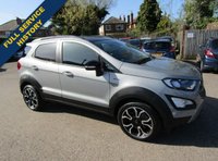 USED 2023 23 FORD ECOSPORT 1.0T EcoBoost Active SUV 5dr Petrol Manual Euro 6 (s/s) (125 ps) ONE OWNER EX MOTABILITY,,,,ONLY 19000 MILES,,,,FULL SERVICE HISTORY,,,,VERY SMART SUV WITH A HIGHER SEATING POSITION,,,,GREAT ECONOMY,,,SAT NAV AND REVERSING CAMERA,,,,FULL LEATHER INTERIOR,,,,PARTS AND LABOUR WARRANTY INCLUDED.
