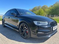 USED 2015 15 AUDI A3 2.0 TDI S line Saloon 4dr Diesel S Tronic Euro 6 (s/s) (150 ps) &pound;35 ROAD TAX + S-LINE PACK + SAT NAV + AUTOMATIC MODEL + DAB RADIO + DUAL-ZONE CLIMATE CONTROL + PRIVACY GLASS + REAR PARKING SENSORS + 5.8' COLOURED DISPLAY + VOICE CONTROL + FRONT SPORT SEATS + BLUETOOTH + ELECTRIC PARKING BRAKE + FINISHED IN BRILLIANT BLACK + 18' GUN METAL GREY ALLOY WHEELS