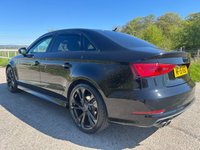 USED 2015 15 AUDI A3 2.0 TDI S line Saloon 4dr Diesel S Tronic Euro 6 (s/s) (150 ps) &pound;35 ROAD TAX + S-LINE PACK + SAT NAV + AUTOMATIC MODEL + DAB RADIO + DUAL-ZONE CLIMATE CONTROL + PRIVACY GLASS + REAR PARKING SENSORS + 5.8' COLOURED DISPLAY + VOICE CONTROL + FRONT SPORT SEATS + BLUETOOTH + ELECTRIC PARKING BRAKE + FINISHED IN BRILLIANT BLACK + 18' GUN METAL GREY ALLOY WHEELS