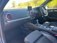 USED 2015 15 AUDI A3 2.0 TDI S line Saloon 4dr Diesel S Tronic Euro 6 (s/s) (150 ps) &pound;35 ROAD TAX + S-LINE PACK + SAT NAV + AUTOMATIC MODEL + DAB RADIO + DUAL-ZONE CLIMATE CONTROL + PRIVACY GLASS + REAR PARKING SENSORS + 5.8' COLOURED DISPLAY + VOICE CONTROL + FRONT SPORT SEATS + BLUETOOTH + ELECTRIC PARKING BRAKE + FINISHED IN BRILLIANT BLACK + 18' GUN METAL GREY ALLOY WHEELS