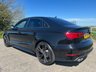 USED 2015 15 AUDI A3 2.0 TDI S line Saloon 4dr Diesel S Tronic Euro 6 (s/s) (150 ps) &pound;35 ROAD TAX + S-LINE PACK + SAT NAV + AUTOMATIC MODEL + DAB RADIO + DUAL-ZONE CLIMATE CONTROL + PRIVACY GLASS + REAR PARKING SENSORS + 5.8' COLOURED DISPLAY + VOICE CONTROL + FRONT SPORT SEATS + BLUETOOTH + ELECTRIC PARKING BRAKE + FINISHED IN BRILLIANT BLACK + 18' GUN METAL GREY ALLOY WHEELS