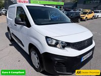 USED 2020 69 PEUGEOT PARTNER White 1.5 BlueHDi Euro 6 panel van, 50,850 miles, 5-speed manual, 8in touchscreen, Bluetooth, DAB, A/C, cruise, rear sensors. Plus VAT @ 20%! 