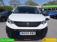 USED 2020 69 PEUGEOT PARTNER White 1.5 BlueHDi Euro 6 panel van, 50,850 miles, 5-speed manual, 8in touchscreen, Bluetooth, DAB, A/C, cruise, rear sensors. Plus VAT @ 20%! 