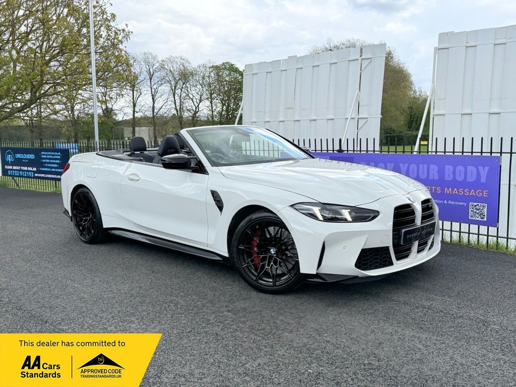White 2024 BMW 4 Series 3.0 M4 Competition (523bhp) xDrive Convertible Convertible Four-wheel drive Automatic