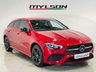 USED 2022 72 MERCEDES-BENZ CLA 1.3 CLA250e 15.6kWh AMG Line (Premium) Shooting Brake 5dr Petrol Plug-in Hybrid 8G-DCT Euro 6 (s/s) (218 ps) Patagonia Red | Black Leather Interior | Night Pack | Ambient Lighting | Privacy Glass | Widescreen Media | Heated Seats
