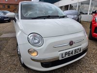 USED 2014 64 FIAT 500 1.2 Lounge Hatchback 3dr Petrol Manual Euro 6 (s/s) (69 bhp) BLUETOOTH+PANROOF+&pound;35TAX+FSH+WHITE