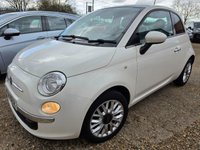 USED 2014 64 FIAT 500 1.2 Lounge Hatchback 3dr Petrol Manual Euro 6 (s/s) (69 bhp) BLUETOOTH+PANROOF+&pound;35TAX+FSH+WHITE