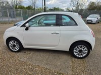 USED 2014 64 FIAT 500 1.2 Lounge Hatchback 3dr Petrol Manual Euro 6 (s/s) (69 bhp) BLUETOOTH+PANROOF+&pound;35TAX+FSH+WHITE