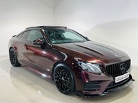 USED 2018 68 MERCEDES-BENZ E-CLASS 2.0 E220d AMG Line (Premium) Coupe 2dr Diesel G-Tronic+ Euro 6 (s/s) (194 ps) Rubellite Red | Panoramic Roof | Heated Seats | Electric Memory Seats | Bluetooth | Ambient Lighting | Reversing Camera