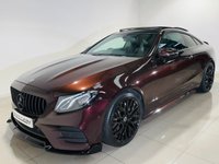 USED 2018 68 MERCEDES-BENZ E-CLASS 2.0 E220d AMG Line (Premium) Coupe 2dr Diesel G-Tronic+ Euro 6 (s/s) (194 ps) Rubellite Red | Panoramic Roof | Heated Seats | Electric Memory Seats | Bluetooth | Ambient Lighting | Reversing Camera