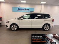 USED 2017 17 SEAT ALHAMBRA 2.0 TDI Ecomotive SE Lux WAV WHEELCHAIR ACCESS VEHICLE  FULL BLACK LEATHER, WHITE