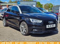USED 2016 16 AUDI A1 1.4 TFSI CoD Black Edition Hatchback 3dr Petrol Manual Euro 6 (s/s) (150 ps) FULL SERVICE HISTORY + SAT NAV  + HALF LEATHER SEATS  + PAN ROOF