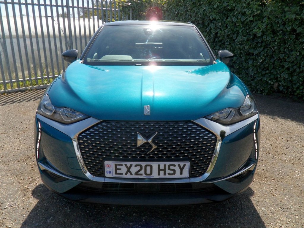 USED 2020 20 DS AUTOMOBILES DS 3 CROSSBACK 1.2 PureTech Prestige Crossback 5dr Petrol Manual Euro 6 (s/s) (100 ps) Millennium Blue - Onyx Black Roof