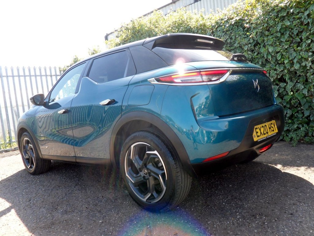 USED 2020 20 DS AUTOMOBILES DS 3 CROSSBACK 1.2 PureTech Prestige Crossback 5dr Petrol Manual Euro 6 (s/s) (100 ps) Millennium Blue - Onyx Black Roof